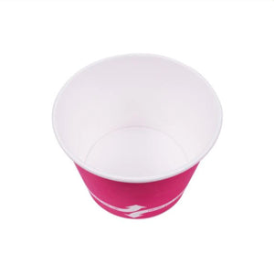 16 oz Double Poly Paper Food Container, Pink, 112mm - 1000 Pcs