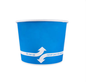 16 oz Double Poly Paper Food Container, Blue, 112mm - 1000 Pcs