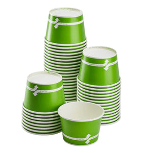 16 oz Double Poly Paper Food Container, Green, 112mm - 1000 Pcs