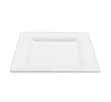 Load image into Gallery viewer, 10”x 10” PFAS Free Bagasse Eco-Friendly Square Plate, White - 500 pcs
