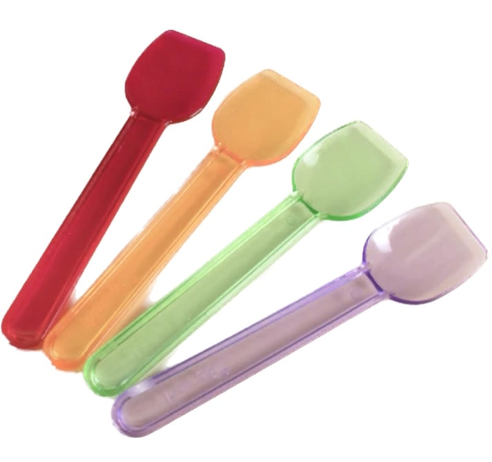 PS Plastic Gelato Spoons, Rainbow - 2,000 pcs