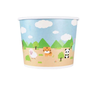 16 oz Double Poly Paper Food Container, Safari, 112mm - 1000 Pcs