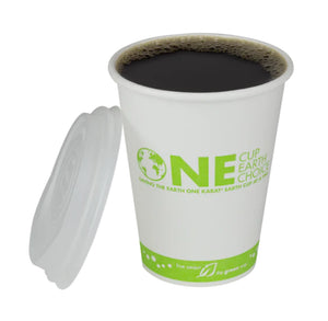 Eco Paper Hot Cup, Lined with PLA, 90mm, Earth Print, 12oz, 1000 Pcs