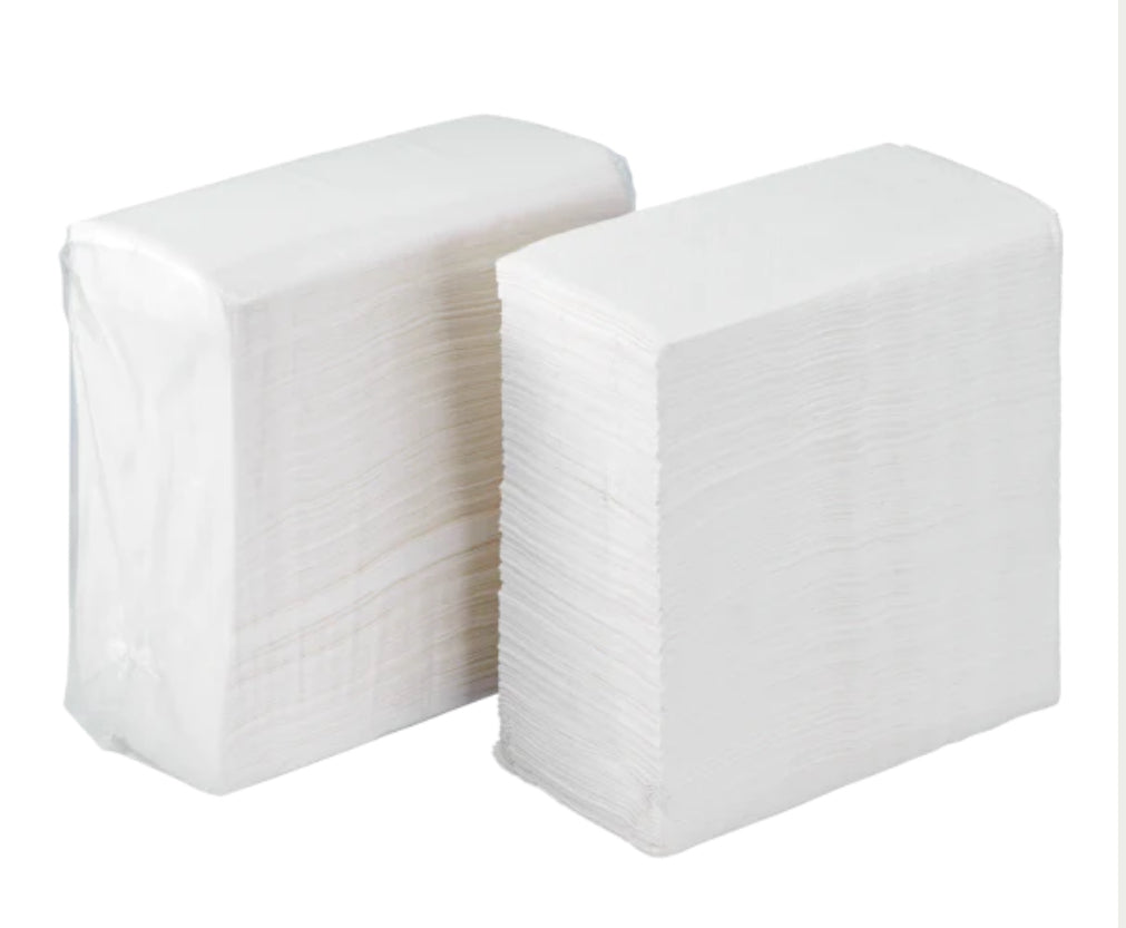 Napkin Tall Fold 13.5x7 1 ply, White -1000 pcs