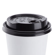 Load image into Gallery viewer, Lid Dome Sipper with enclosure, for Hot Cup (90mm), Black, Fits 10-24oz, 1000 Pcs
