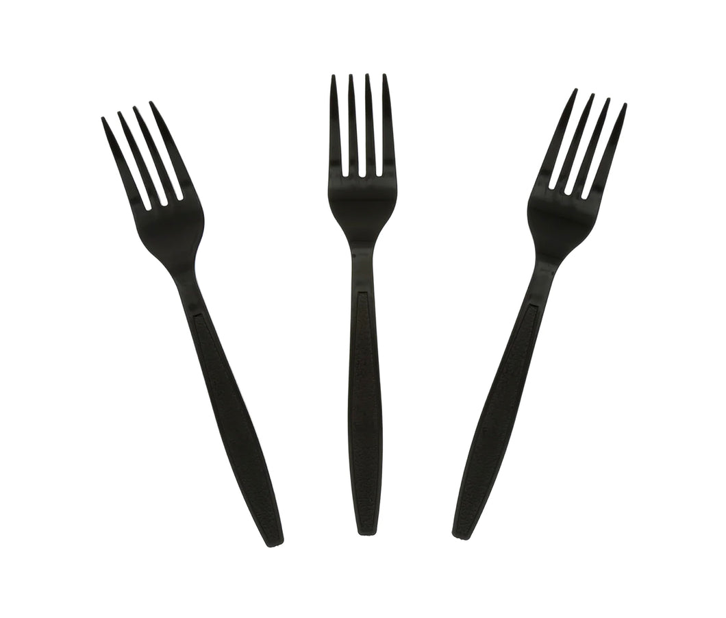 Fork, Heavy Weight, Black, PS, L: 17.9 CM, W: 5.05 G - 1000