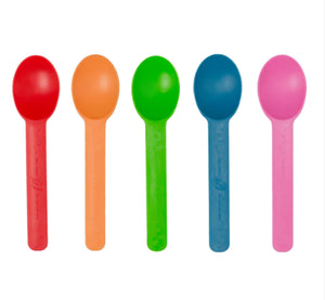 Bio-based Ice Cream Spoon, Heavy-Weight_Rainbow-1000 Pcs