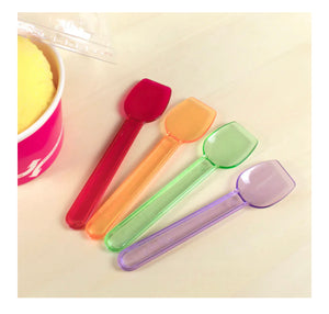 PS Plastic Gelato Spoons, Rainbow - 2,000 pcs